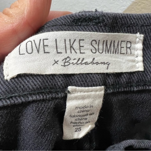 Billabong Cut Off Raw Hem Button Fly Shorts - Picture 6 of 8